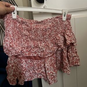 Japna Pink Floral Mini Skirt